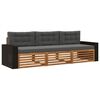 vidaXL Conjunto de sof&aacute;s de exterior 3 pcs Natural y Antracita