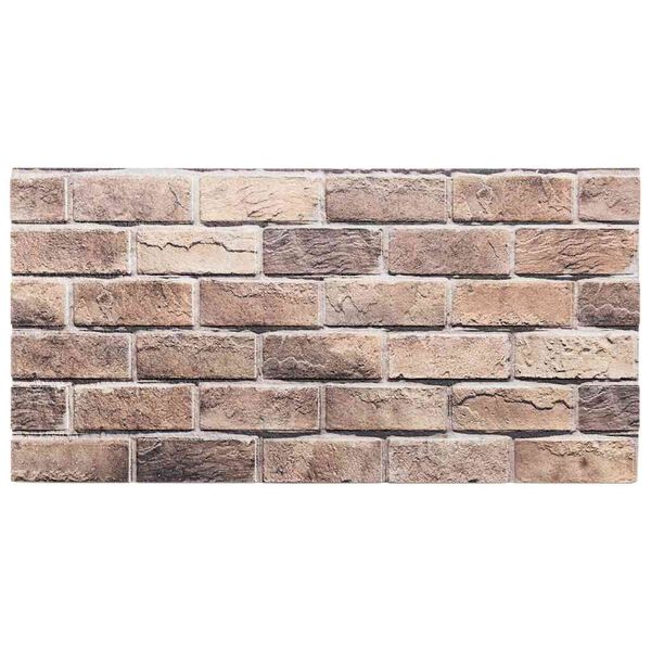 vidaXL Paneles de pared 3D 10 unidades EPS marr&oacute;n 100x50 cm