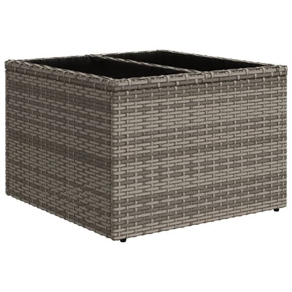 vidaXL Set de muebles de jard&iacute;n 6 pzas y cojines rat&aacute;n sint&eacute;tico gris