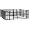 vidaXL Perrera de exterior de acero 33,18 m&sup2;
