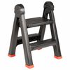 vidaXL Escalera Manual Negro y rojo 46 x 30 x 63 cm PP y elast&oacute;mero