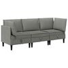 vidaXL Juego de muebles de sal&oacute;n 3 uds. Gris oscuro Tela