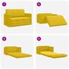 vidaXL Sof&aacute; cama 110cm Amarillo girasol Terciopelo