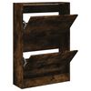 vidaXL Zapatero de madera de ingenier&iacute;a roble ahumado 60x21x87,5 cm