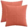 vidaXL Funda de almohada 2 pcs ALMELO Rojo Naranja 30 x 30 cm pana