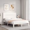 vidaXL Estructura de cama sin colch&oacute;n madera de pino blanca 140x200 cm