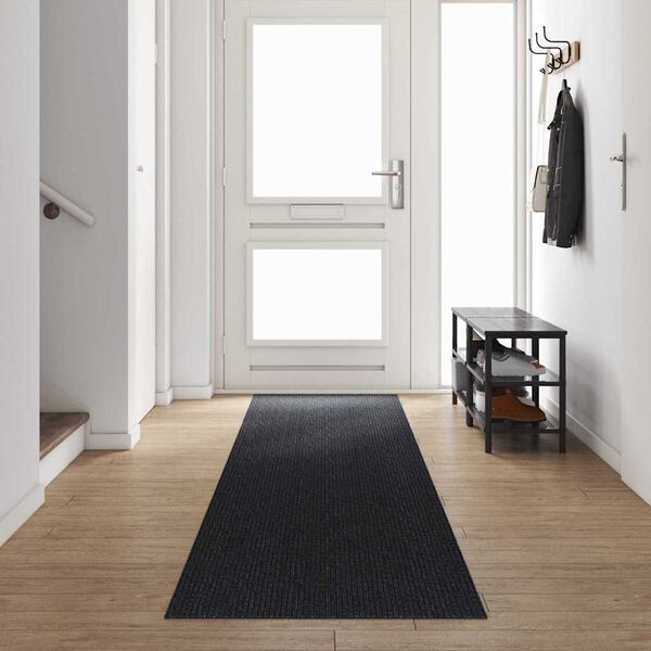 vidaXL Runner de Alfombra Antracita 80 x 500 cm tela