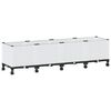 vidaXL Macetero de Jard&iacute;n con Ruedas Blanco 160 x 40 x 48 cm PP