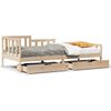 vidaXL Sofá cama con cajones madera maciza de pino 80x200 cm