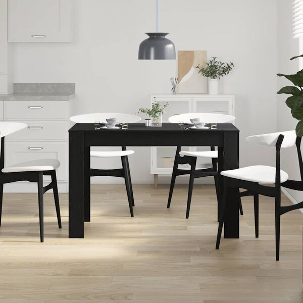 vidaXL Mesa de comedor de madera ingenier&iacute;a roble negro 120x60x76 cm
