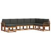 vidaXL Conjunto de sof&aacute;s de exterior 8 uds. Natural y Antracita
