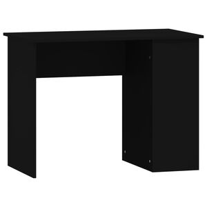 vidaXL Escritorio de madera contrachapada negro 100x55x75 cm