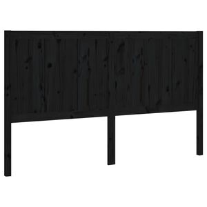 vidaXL Cabecero de cama madera maciza de pino negro 205,5x4x100 cm