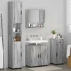 vidaXL Juego de muebles de ba&ntilde;o con caj&oacute;n con puerta 4 pcs Gris Sonoma