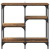 vidaXL Mesa Consola con estante Madera envejecida 80 x 29 x 75 cm