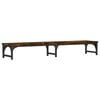 vidaXL Soporte pantalla madera ingenier&iacute;a roble ahumado 105x23x15,5 cm