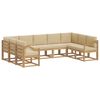 vidaXL Conjunto de sof&aacute;s de exterior 9 uds. y Beige