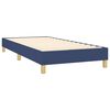 vidaXL Cama box spring con colch&oacute;n y LED tela azul 90x200 cm