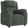vidaXL Sill&oacute;n reclinable de masaje con tapicer&iacute;a gris oscuro