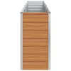 vidaXL Arriate elevado Marr&oacute;n Claro 320 x 40 x 77 cm Acero Galvanizado