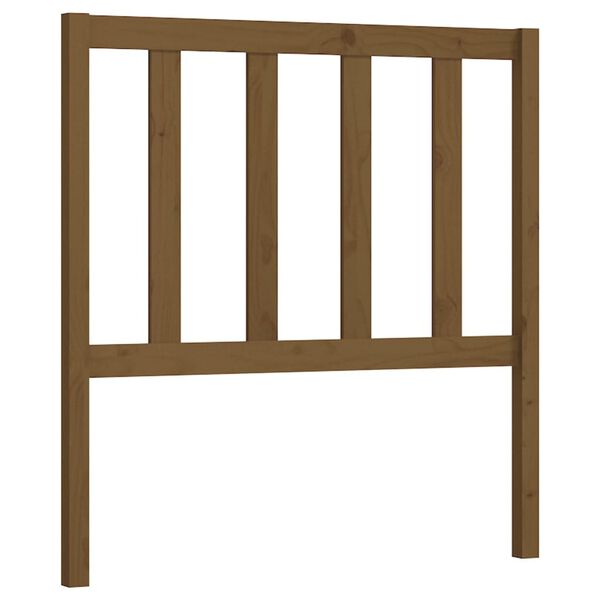 vidaXL Cabecero de cama madera maciza de pino marr&oacute;n miel 106x4x100 cm