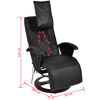 vidaXL Sillón de masaje shiatsu cuero sintético negro