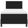 vidaXL Cama tipo Box Spring Negro 90 x 190 cm Cuero sint&eacute;tico