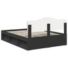vidaXL Estructura de cama Negro 140 x 200 cm Madera de pino macizo