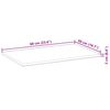 vidaXL Tablero escritorio madera maciza acacia sin tratar 60x50x2 cm