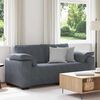vidaXL Sof&aacute; Loveseat gris oscuro 180x77x82 cm terciopelo