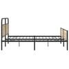 vidaXL Estructura de cama sin colch&oacute;n metal roble ahumado 150x200 cm