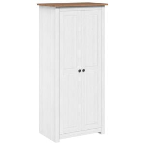 vidaXL Armario madera maciza pino blanco Panam&aacute; Range 80x50x171,5 cm