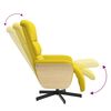 vidaXL Sillón reclinable con reposapiés tela amarillo claro