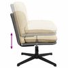 vidaXL Silla de oficina giratoria tela color crema