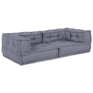 vidaXL Unidad de Sof&aacute; Modular 3 uds. Tela Gris 140 x 70 x 36 cm