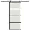 vidaXL Puerta corredera con set herrajes negro 90x205 cm vidrio ESG