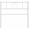 vidaXL Cabecero de repuesto de metal blanco 75 cm