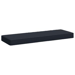 vidaXL Coj&iacute;n para banco de 1 pieza VUGHT 100% Poli&eacute;ster Azul Oscuro