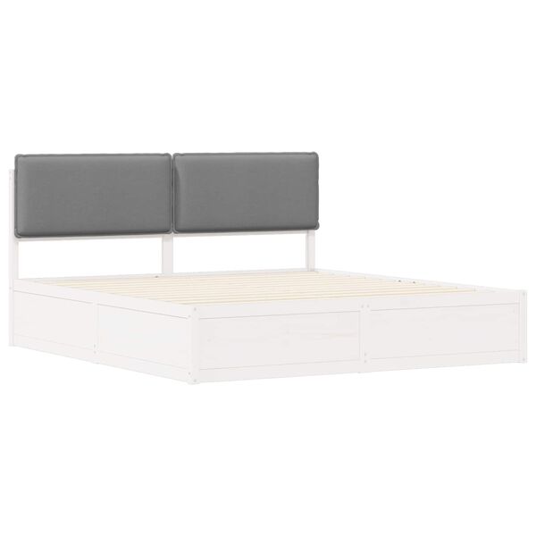 vidaXL Estructura de Cama con Cabecera Tapizada Gris Claro
