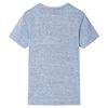 Camiseta infantil de manga corta azul mélange 116