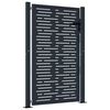 vidaXL Puerta de jard&iacute;n antracita 100x150 cm acero dise&ntilde;o cuadrado