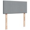 vidaXL Cama box spring con colch&oacute;n tela gris claro 80x200 cm