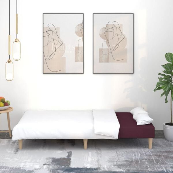 vidaXL Sof&aacute; cama de 2 plazas tela morado