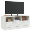 vidaXL Mueble para TV de acero blanco 99x39x44 cm