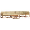 vidaXL Conjunto de sof&aacute;s de exterior 7 uds. Natural y Beige