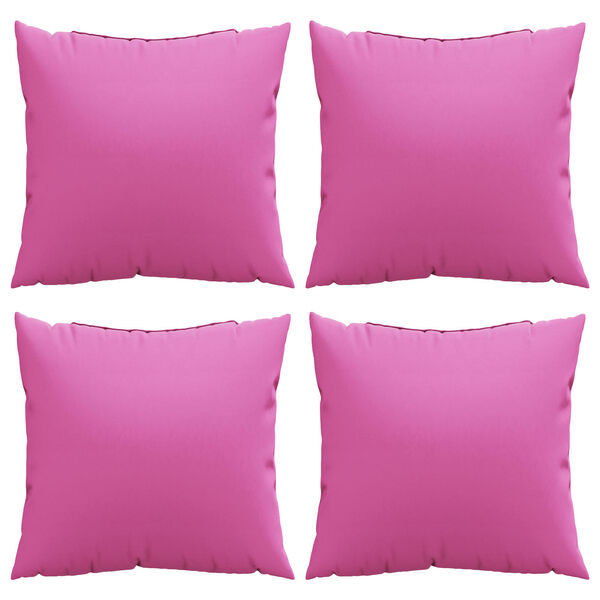 vidaXL Cojines Esparcidos Liso 4 pcs Rosa 40 x 40 cm Tela de poli&eacute;ster