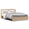 vidaXL Estructura de cama con cabecero madera maciza pino 135x190 cm