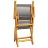 vidaXL Juego de bistro de 3 piezas polipropileno y madera maciza gris