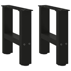 vidaXL Patas para mesa de centro negras (2 unidades, 30 x 31 cm, acero)