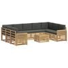 vidaXL Conjunto de sof&aacute;s de exterior 10 pcs Blanco y Antracita